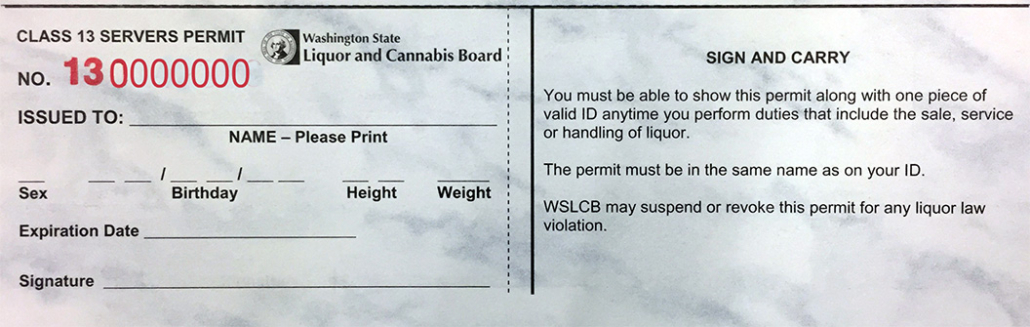 MAST Class 13 Alcohol Server Permit